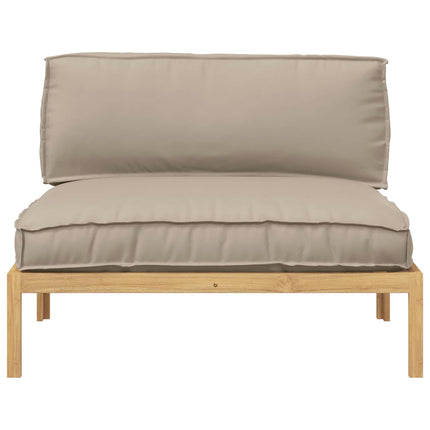 Soffset med kudde Taupe 120 x 92 x 69 cm Massivt Akaciaträ