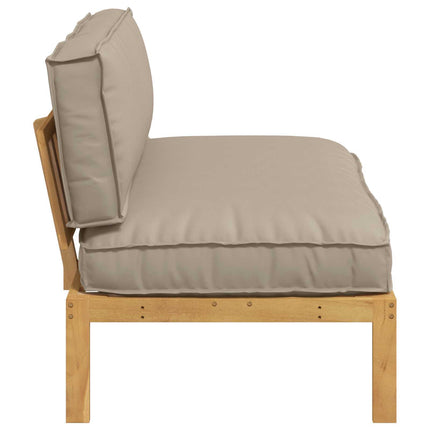 Soffset med kudde Taupe 120 x 92 x 69 cm Massivt Akaciaträ