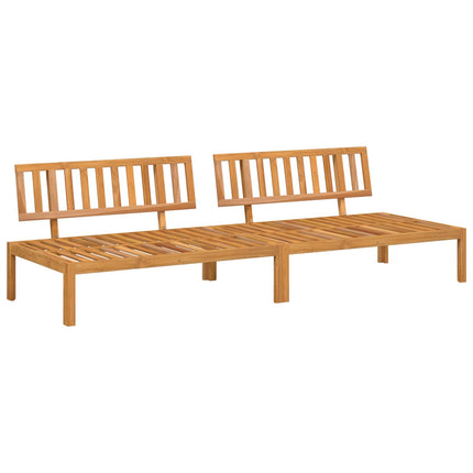 Soffset med kudde Taupe 240 x 92 x 69 cm Massivt Akaciaträ