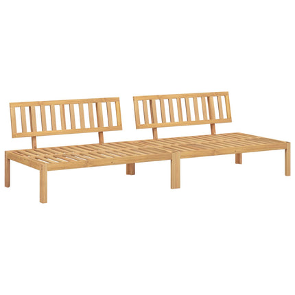 Soffset med kudde Beige 240 x 92 x 69 cm Massivt Akaciaträ