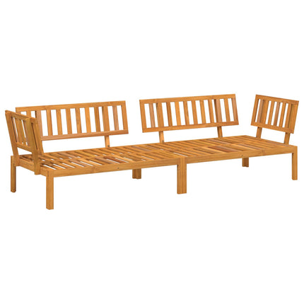 Soffset med kudde Enfärgad 2 pcs Taupe Massivt Akaciaträ