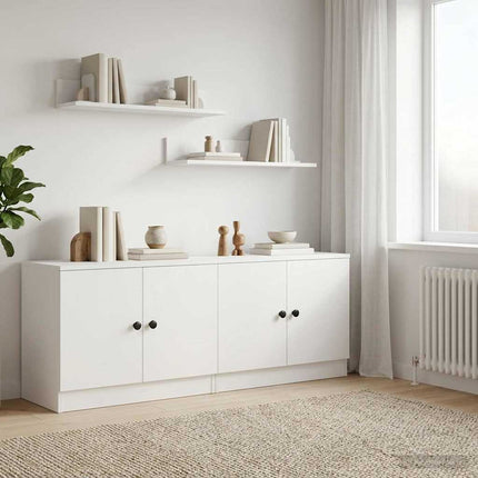Sängskåp 2 pcs Vit 66 x 35 x 48 cm Konstruerat trä