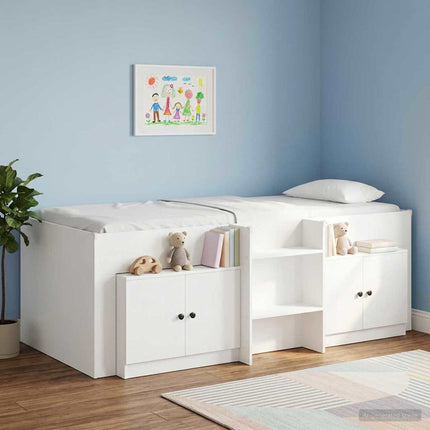 Sängskåp 2 pcs Vit 66 x 35 x 48 cm Konstruerat trä