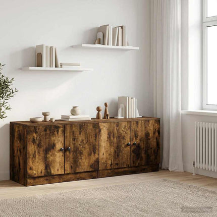 Förvaringsskåp för loftsäng 2 st Rökt ek 66 x 35 x 48 cm