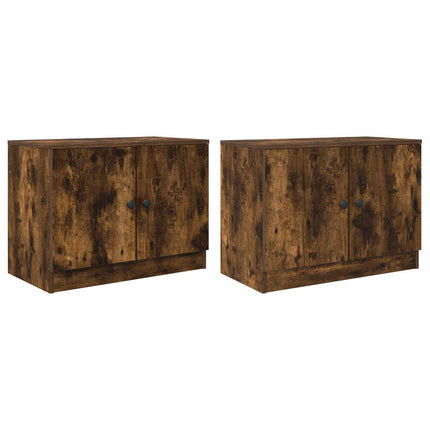 Förvaringsskåp för loftsäng 2 st Rökt ek 66 x 35 x 48 cm