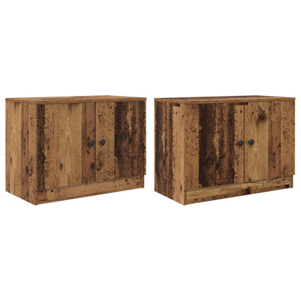 Sängskåp 2 pcs Gammalt trä 66 x 35 x 48 cm Konstruerat trä