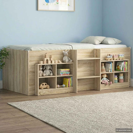 Sängskåp 2 pcs Sonoma-ek 66 x 33 x 48 cm Konstruerat trä