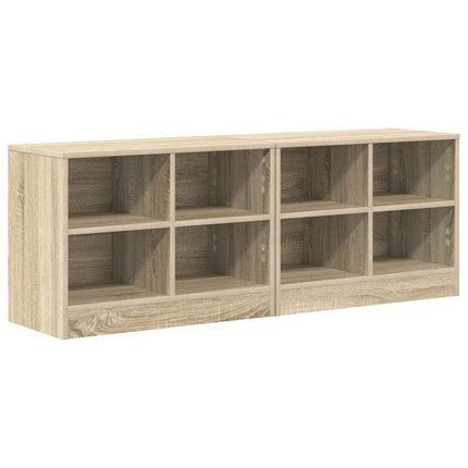 Sängskåp 2 st Sonoma-ek 66 x 33 x 48 cm Konstruerat trä