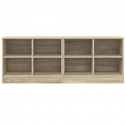 Sängskåp 2 st Sonoma-ek 66 x 33 x 48 cm Konstruerat trä