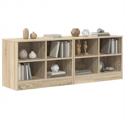 Sängskåp 2 pcs Sonoma-ek 66 x 33 x 48 cm Konstruerat trä