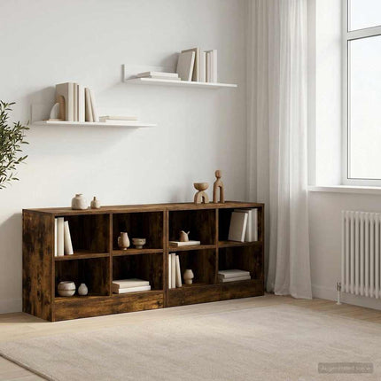 Sängskåp 2 pcs Rökt ek 66 x 33 x 48 cm Konstruerat trä