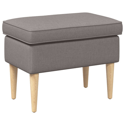 Fåtölj med fotpall 2 st Taupe Tyg