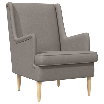 Fåtölj med fotpall 2 st Taupe Tyg