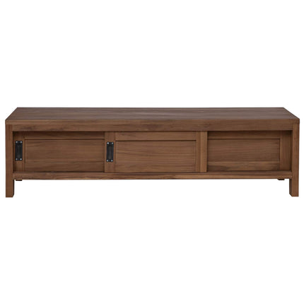 TV-skåp 110 x 30 x 30 cm Massivt teakträ Naturlig