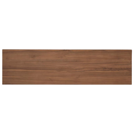 TV-skåp 110 x 30 x 40 cm Naturlig Massivt teakträ