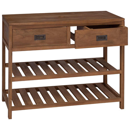 Badrumsskåp Naturlig 90 x 45 x 75 cm Massivt teakträ