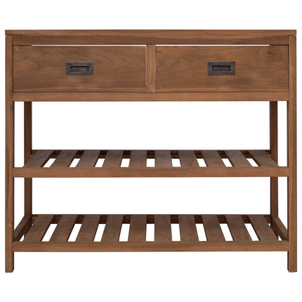 Badrumsskåp Naturlig 90 x 45 x 75 cm Massivt teakträ