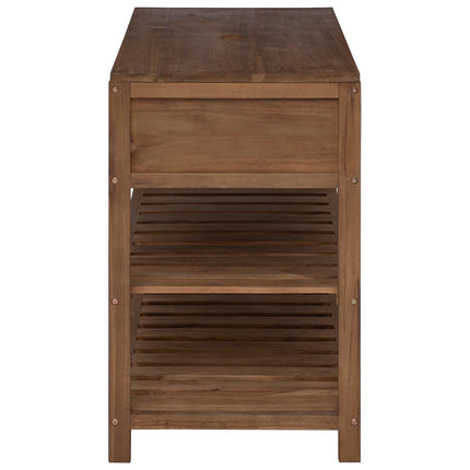 Badrumsskåp Naturlig 90 x 45 x 75 cm Massivt teakträ