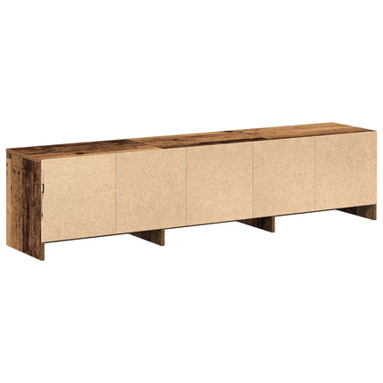 TV-skåp med led Gammalt trä 165 x 34 x 40 cm Konstruerat trä