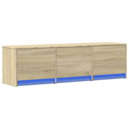 TV-skåp med led Sonoma 140 x 34 x 40 cm Konstruerat trä