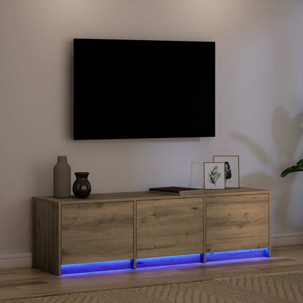 TV-skåp med led Artisan Ek 140 x 34 x 40 cm Konstruerat trä
