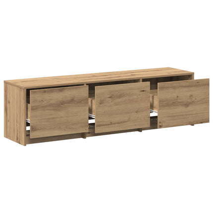 TV-skåp med led Artisan Ek 140 x 34 x 40 cm Konstruerat trä