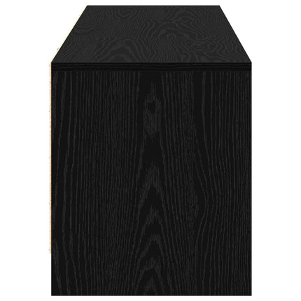TV-skåp med led Svart Ek 140 x 34 x 40 cm Konstruerat trä