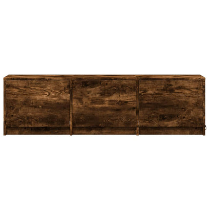 TV-skåp med led Rökt ek 140 x 34 x 40 cm Konstruerat trä