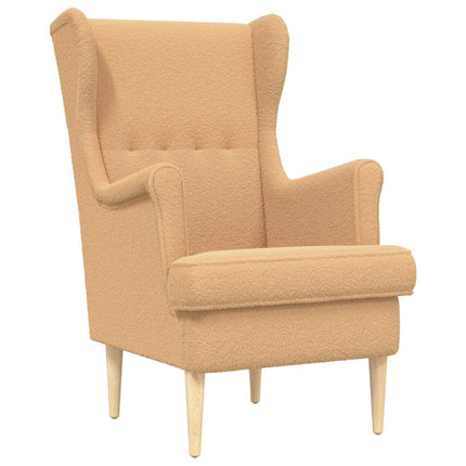 Fåtölj Beige Bouclé