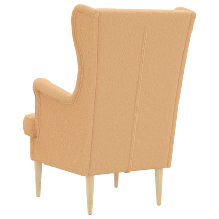 Fåtölj Beige Bouclé