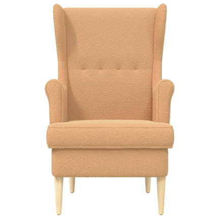 Fåtölj Beige Bouclé