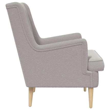 Fåtölj Ljusgrå Bouclé