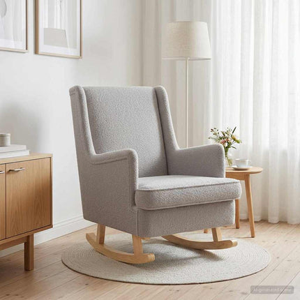 Gungstol Ljusgrå 62 x 80 x 85 cm Bouclé