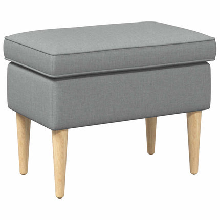 Fotpall Ljusgrå 55 x 35 x 41 cm Polyester