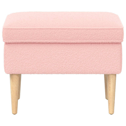 Fotpall Rosa 55 x 35 x 41 cm Bouclé