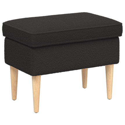 Fotpall Svart 55 x 35 x 41 cm Bouclé