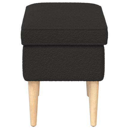 Fotpall Svart 55 x 35 x 41 cm Bouclé