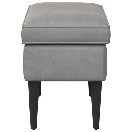 Fotpall Ljusgrå 55 x 35 x 41 cm Sammet