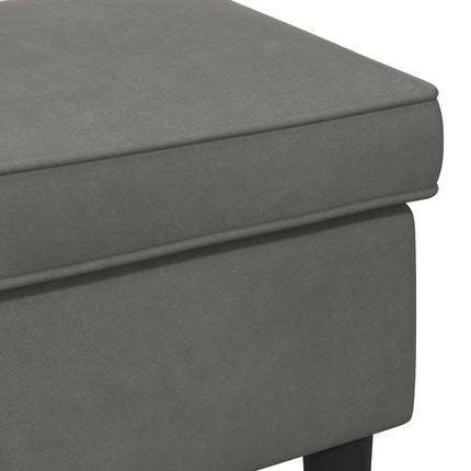 Fotpall Mörkgrå 55 x 35 x 41 cm Sammet