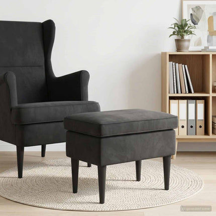 Fotpall Svart 55 x 35 x 41 cm Sammet