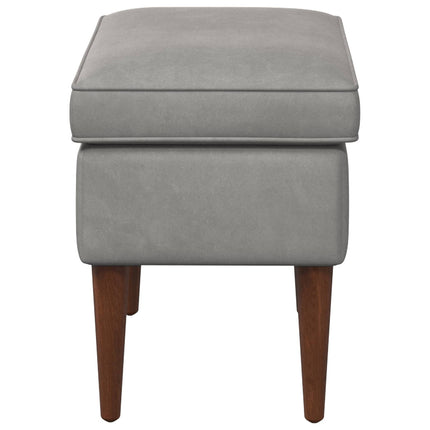 Fotpall Ljusgrå 55 x 35 x 41 cm Sammet