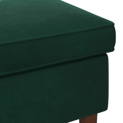 Fotpall Mörkgrön 55 x 35 x 41 cm Sammet
