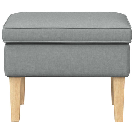 Fotpall Ljusgrå 55 x 35 x 41 cm Tyg
