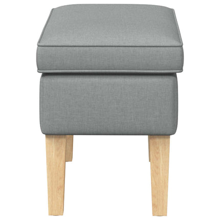 Fotpall Ljusgrå 55 x 35 x 41 cm Tyg