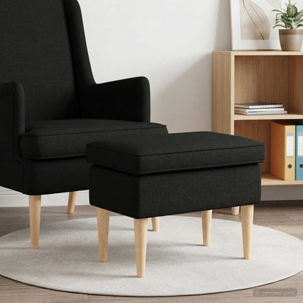 Fotpall Svart 55 x 35 x 41 cm Tyg