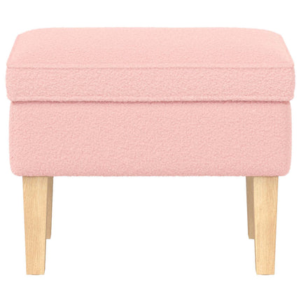 Fotpall Rosa 55 x 35 x 41 cm Bouclé