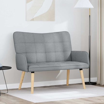 2-sits soffa Ljusgrå 115 x 61 x 87 cm Tyg