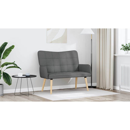 2-sits soffa Mörkgrå 115 x 61 x 87 cm Tyg