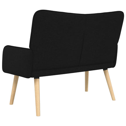 2-sits soffa Svart 115 x 61 x 87 cm Tyg