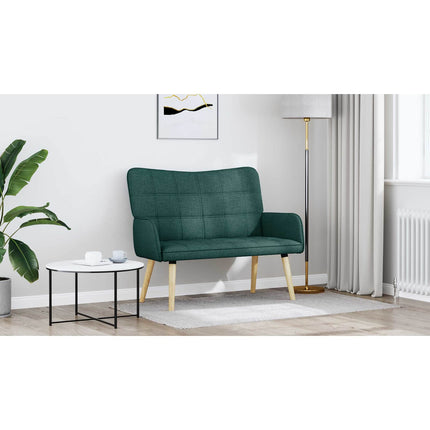2-sits soffa Mörkgrön 115 x 61 x 87 cm Tyg
